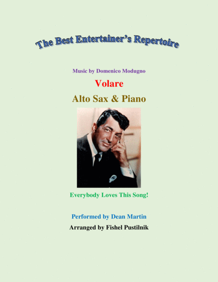 Free Sheet Music Volare For Alto Sax And Piano Video