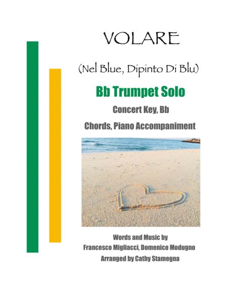 Volare Nel Blu Dipinto Di Blu Bb Trumpet Solo Chords Piano Accompaniment Sheet Music