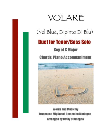 Volare Nel Blu Dipinto Di Blu Duet For Tenor Bass Solo Chords Piano Accompaniment Sheet Music