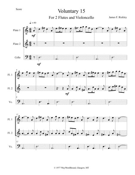 Free Sheet Music Voluntary 15