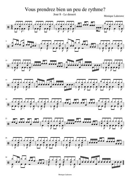 Vous Prendrez Bien Un Peu De Rythme Menu 8 Complet Et Bass Track With Drums 3 Tempi Sheet Music