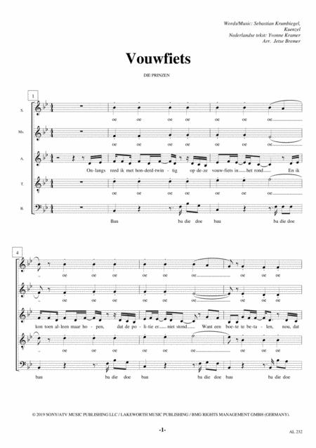 Vouwfiets Saatb A Cappella Sheet Music