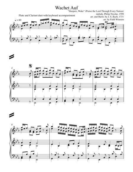 Wachet Auf Revised Version Sheet Music