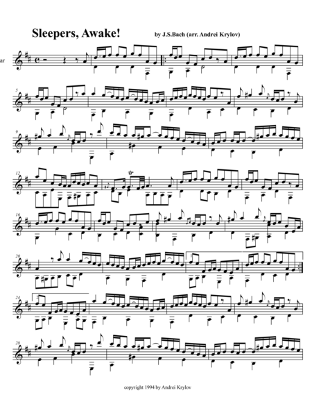 Wachet Auf Ruft Uns Die Stimme Sleepers Awake From Chorale Cantata Wachet Auf Ruft Uns Die Stimme Bwv 140 By Johann Sebastian Bach Arranged For Classi Sheet Music