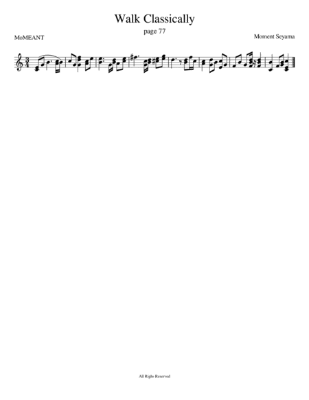 Walk Classically Sheet Music