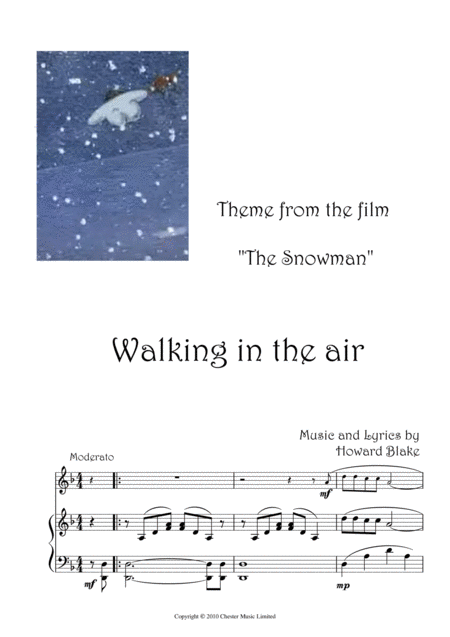 Free Sheet Music Walking In The Air Flute And Piano