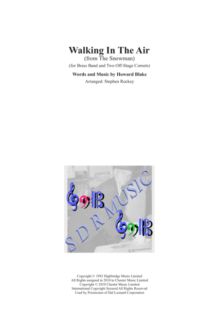 Walking In The Air For Brass Band And Two Off Stage Cornets Trumpets Sheet Music