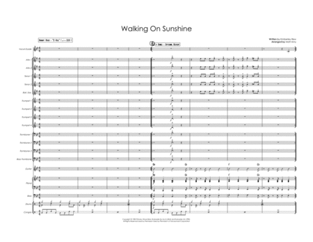 Free Sheet Music Walking On Sunshine Vocal With Big Band