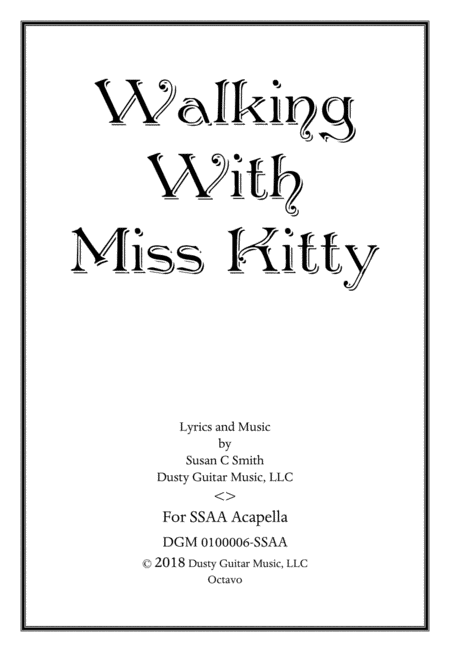 Walking With Miss Kitty Sheet Music