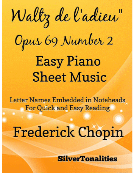 Free Sheet Music Waltz De L Adieu Opus 69 Number 1 Easy Piano Sheet Music