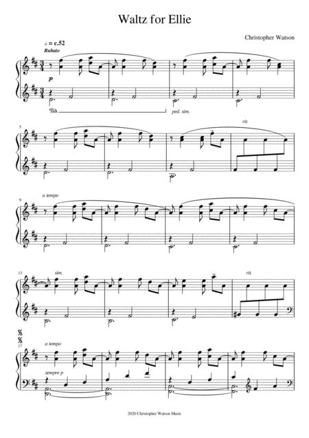 Waltz For Ellie Piano Solo Sheet Music