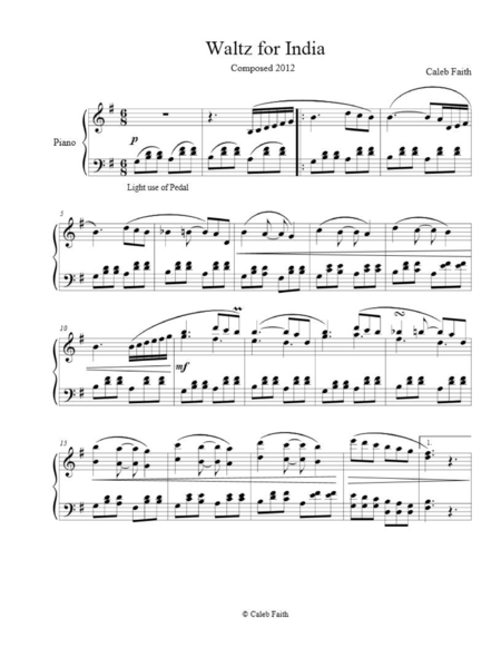 Waltz For India Sheet Music