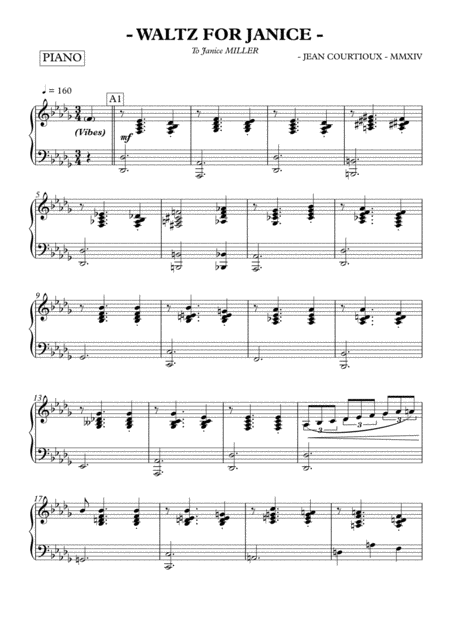 Waltz For Janice Piano Sheet Music