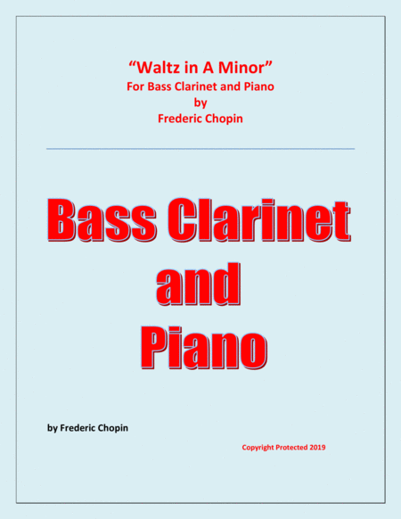 Free Sheet Music Waltz In A Minor Chopin Bass Clarinet And Piano Chamber Music