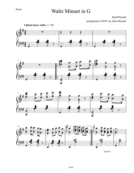 Free Sheet Music Waltz Minuet For The Ballet