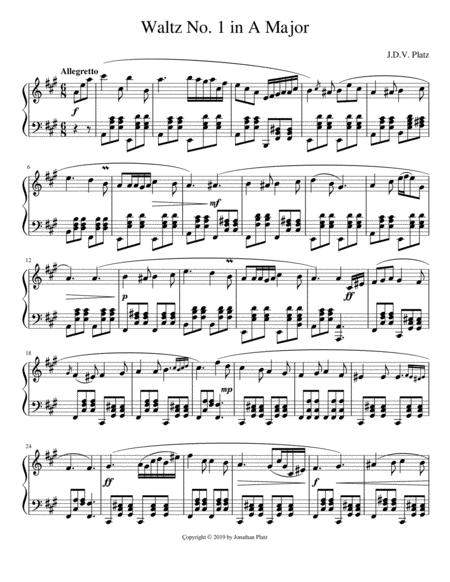 Waltz No 1 In A Major Sheet Music