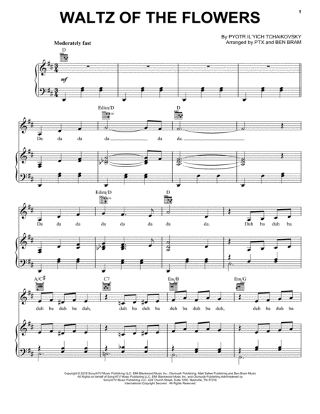 Free Sheet Music Waltz Of The Flowers