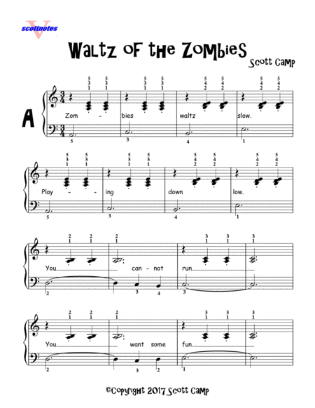 Free Sheet Music Waltz Of The Zombies
