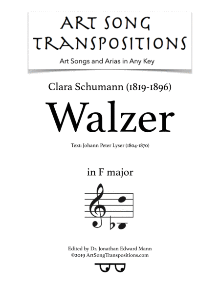 Free Sheet Music Walzer F Major