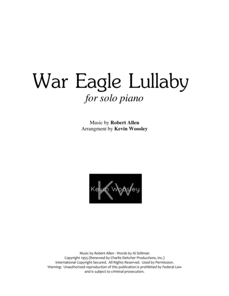 War Eagle Lullaby Sheet Music