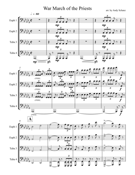 War March Of The Priests Sheet Music