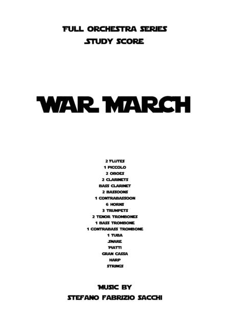 Free Sheet Music War March Study Score