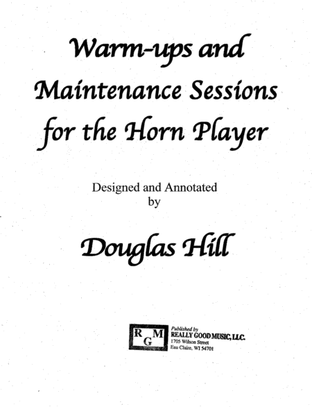 Free Sheet Music Warm Ups And Maintenance Sessions For The Horn Player