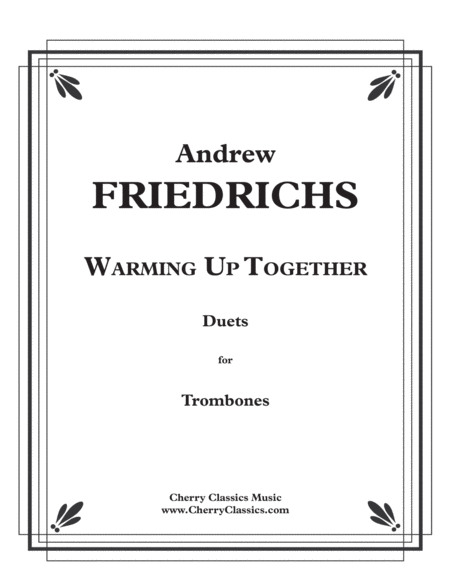 Warming Up Together 40 Fun Duets For Trombone Method Book Sheet Music