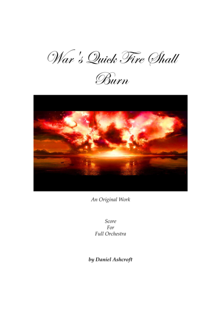 Wars Quick Fire Shall Burn Score Only Sheet Music