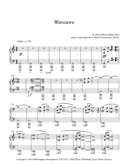 Warszawa Sheet Music