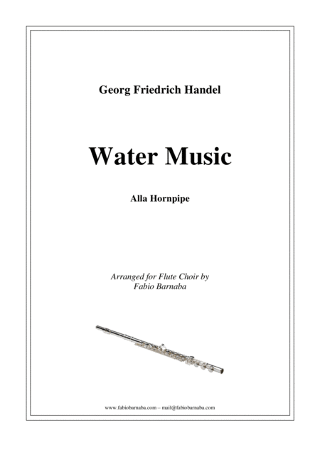 Free Sheet Music Water Music Alla Hornpipe For Flute Choir