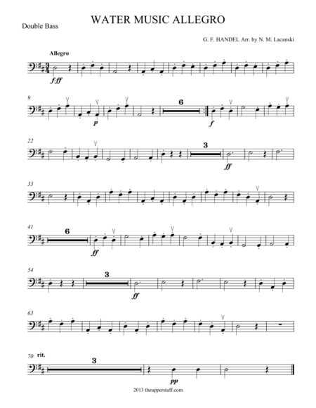 Water Music Allegro Sheet Music