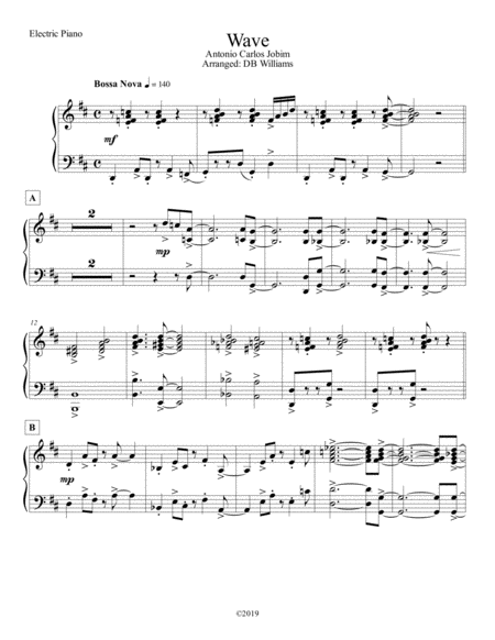 Wave Strings Electric Piano Sheet Music