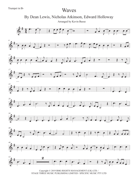 Waves Trumpet Sheet Music