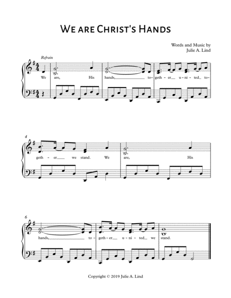 We Are Christs Hands Sheet Music