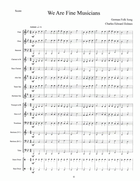 We Are Fine Musicians Concert Band Set Sheet Music