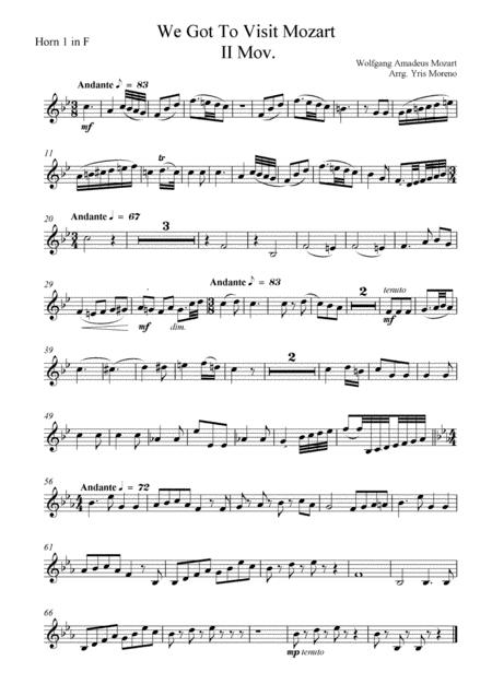 Free Sheet Music We Got To Vist Mozart Horn Quintet