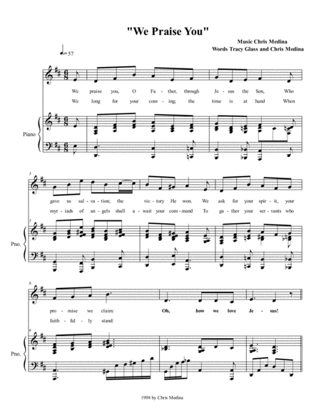 We Praise You Sheet Music