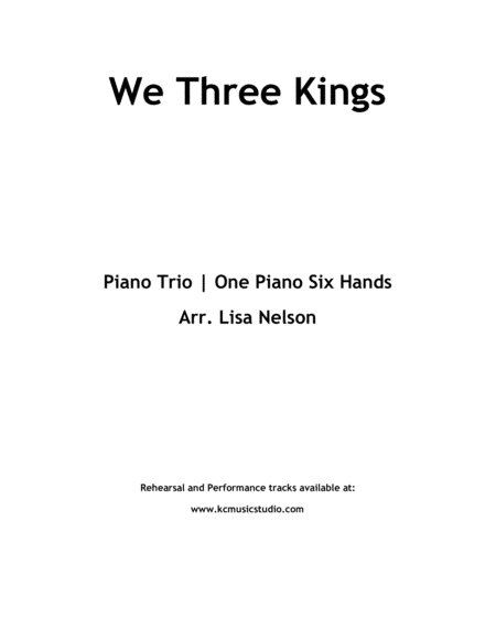 We Three Kings Piano Trio 1 Piano 6 Hands Intermediate Sheet Music