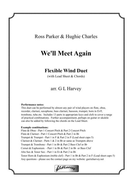 We Will Meet Again For Flexible Wind Duet Sheet Music