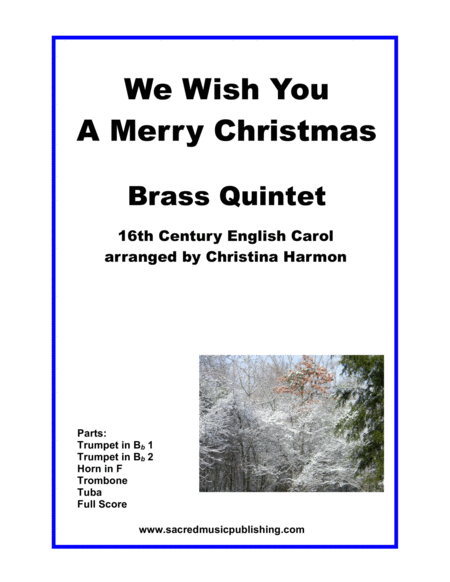 We Wish You A Merry Christmas Brass Quintet Sheet Music