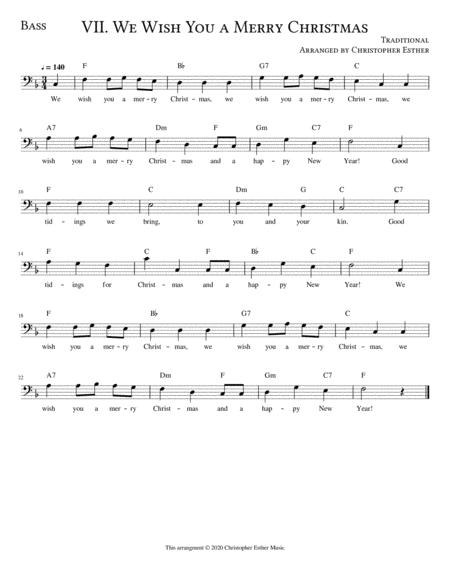 We Wish You A Merry Christmas For Bass Voice Sheet Music