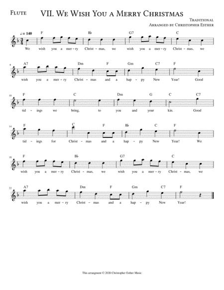 Free Sheet Music We Wish You A Merry Christmas For Flute