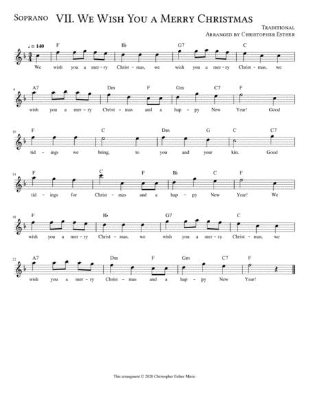 Free Sheet Music We Wish You A Merry Christmas For Soprano Voice