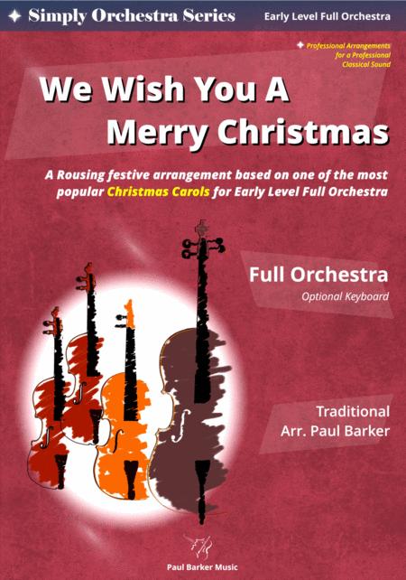 We Wish You A Merry Christmas Full Orchestra Score Parts Sheet Music