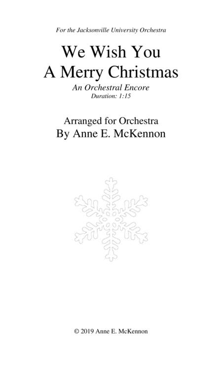 Free Sheet Music We Wish You A Merry Christmas Score