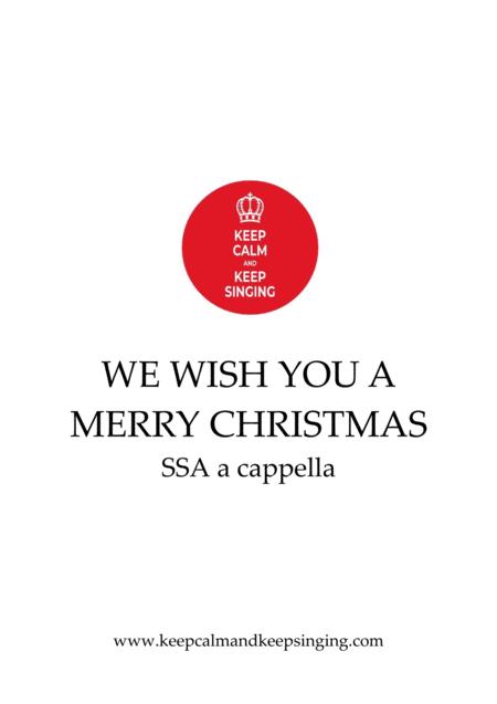 We Wish You A Merry Christmas Ssa Sheet Music