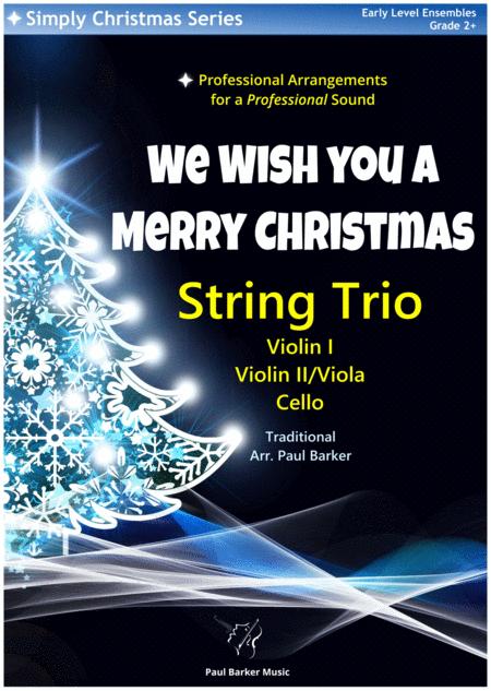 We Wish You A Merry Christmas String Trio Score Parts Sheet Music