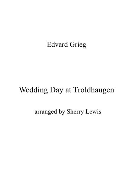 Weddin Day At Troldhaugen String Quartet For String Quartet Sheet Music