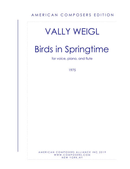 Weiglv Birds In Springtime Sheet Music